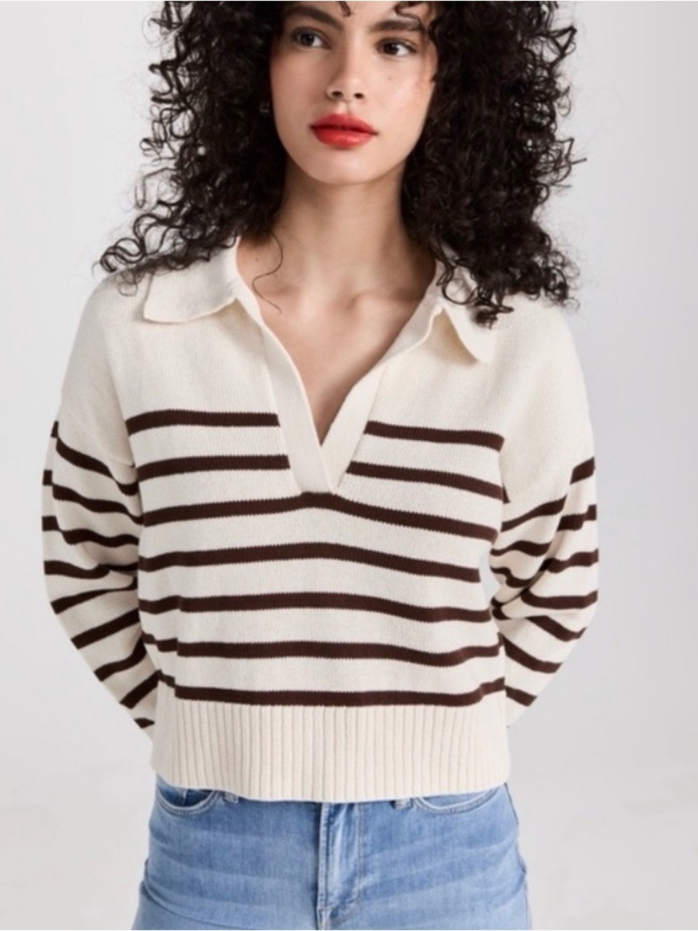 Reformation Francesco Cotton Polo Sweater